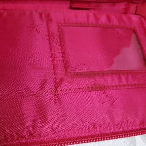 Retired Vera Bradley Raspberry Fizz 2008 Medium Button Tote And Zip Wallet Lot - Picture 10 of 10